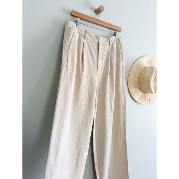 Madewell | NWT Slouchy Straight Pants in Drapey Twill in Muted Stone | Sz 10 - Picture 3 of 8
